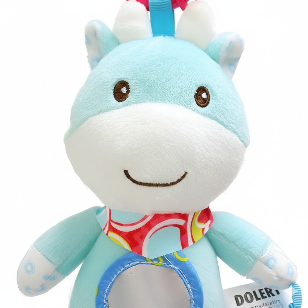 Plushie Stroller Toy with Teether Clip-Elephant Multicolor – photo 2