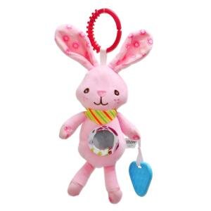 Plushie Stroller Toy with Teether Clip-Elephant Multicolor