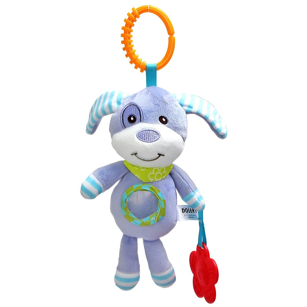 Plushie Stroller Toy with Teether Clip-Elephant Multicolor