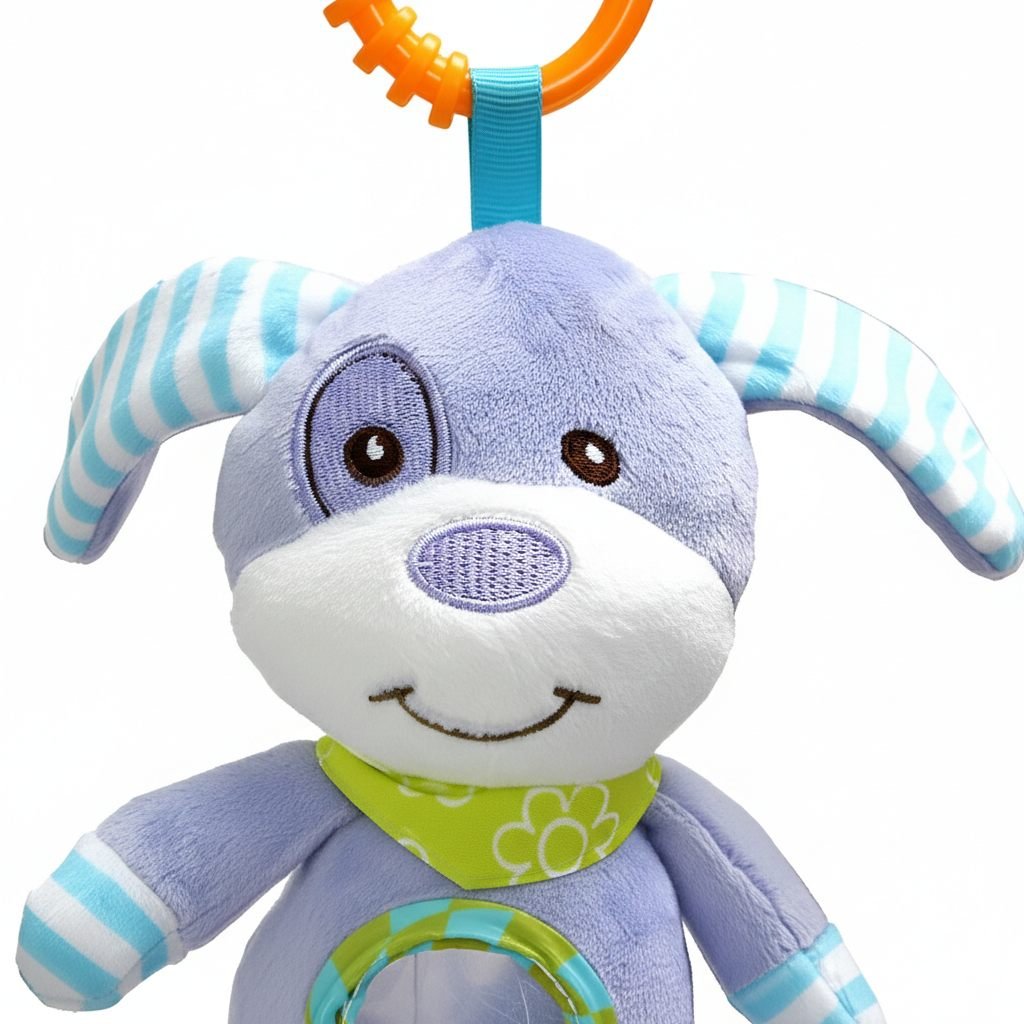 Plushie Stroller Toy with Teether Clip-Elephant Multicolor – photo 2