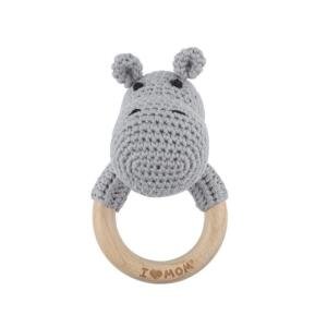 Hippopotamus Handmade Crochet Teether