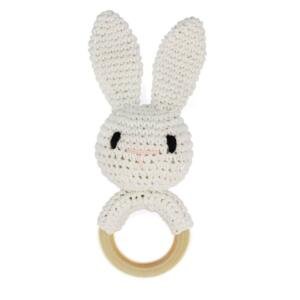 Rabbit Handmade Crochet Teether White