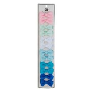 Pastel Dreams Grosgrain Bow Clip Set (12-Piece) Multicolor
