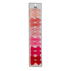 Pastel Dreams Grosgrain Bow Clip Set (12-Piece) Multicolor