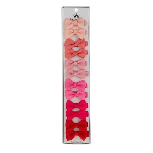 Pastel Dreams Grosgrain Bow Clip Set (12-Piece) Multicolor