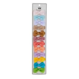 Pastel Dreams Grosgrain Bow Clip Set (12-Piece) Multicolor