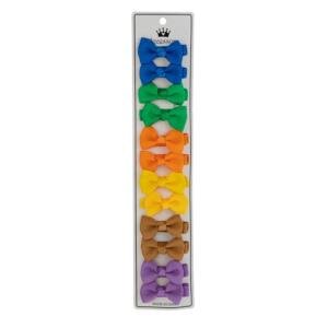 Pastel Dreams Grosgrain Bow Clip Set (12-Piece) Multicolor