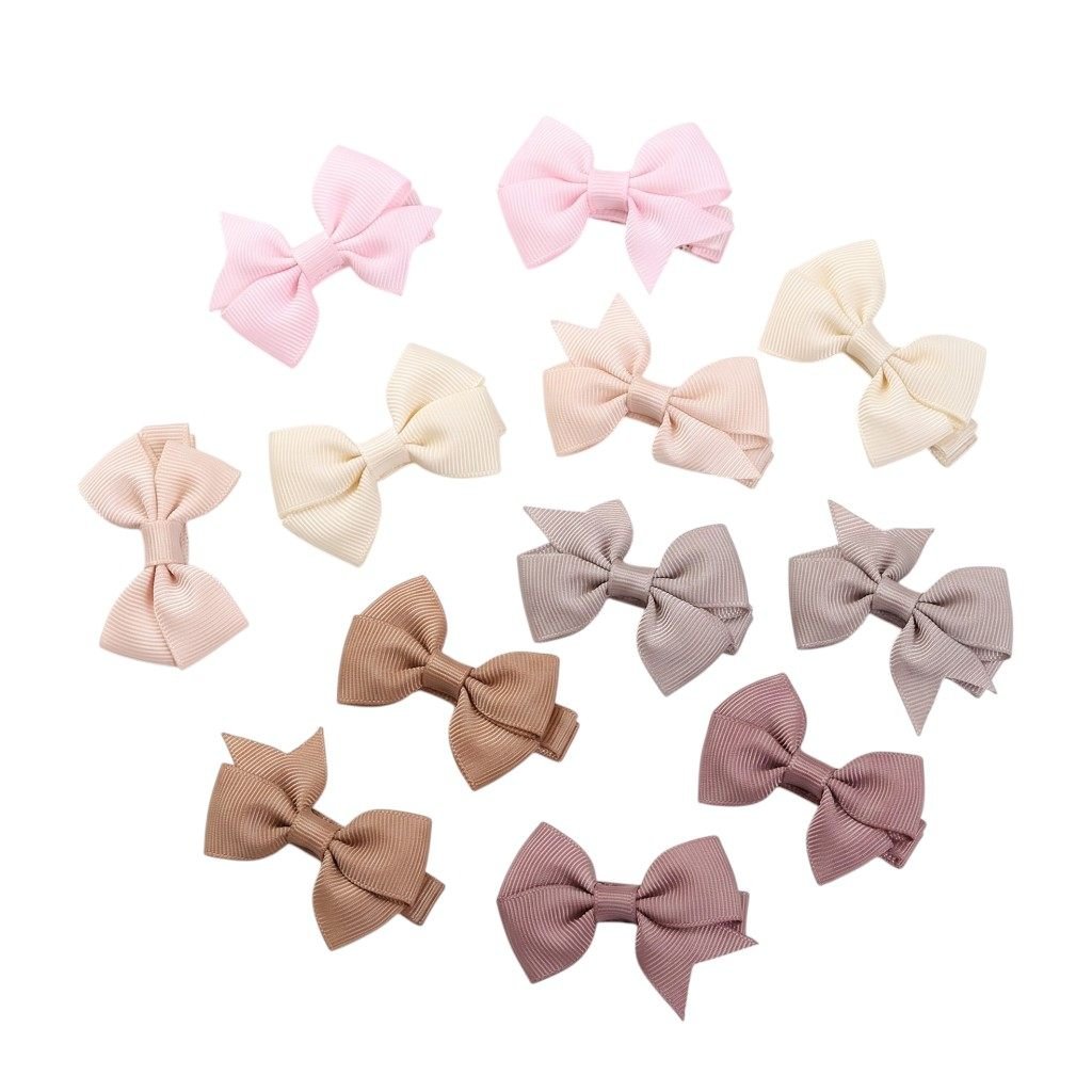 Enchanted Garden Grosgrain Pinwheel Bow Clip Set (12-Piece) Multicolor – photo 2
