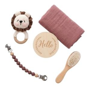 Premium Newborn Baby Gift Box Set Dusty Rose