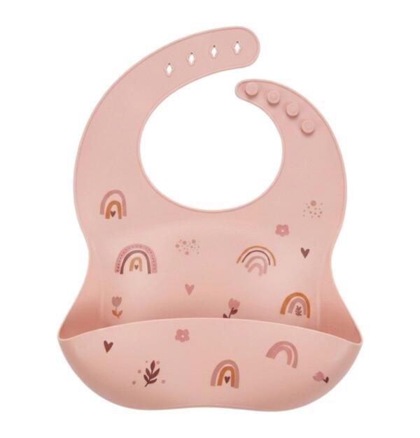 Silicone Baby Bib Pink