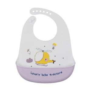 Lovely Baby Treasure Silicone Bib White