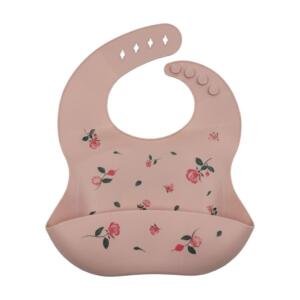 Silicone Baby Bib Rose Pink