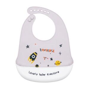 Lovely Baby Treasure Silicone Bib Purple
