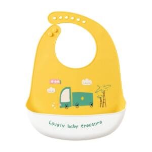 Lovely Baby Treasure Silicone Bib Yellow