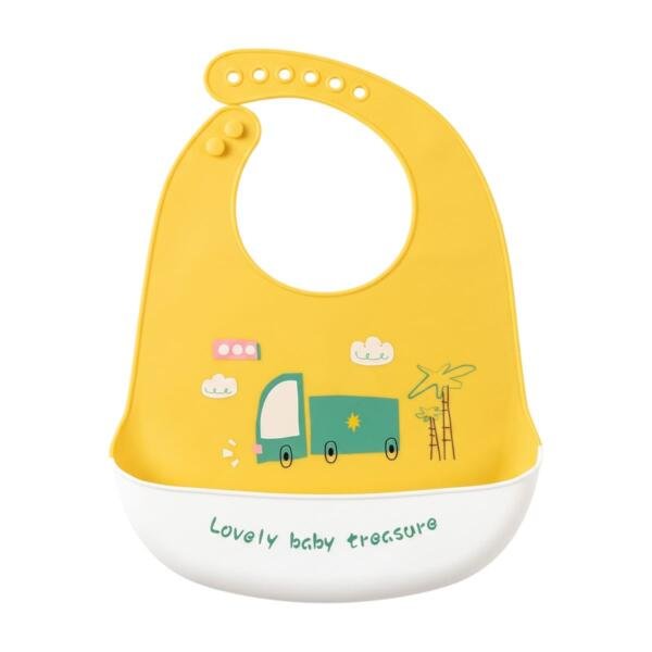 Lovely Baby Treasure Silicone Bib Yellow