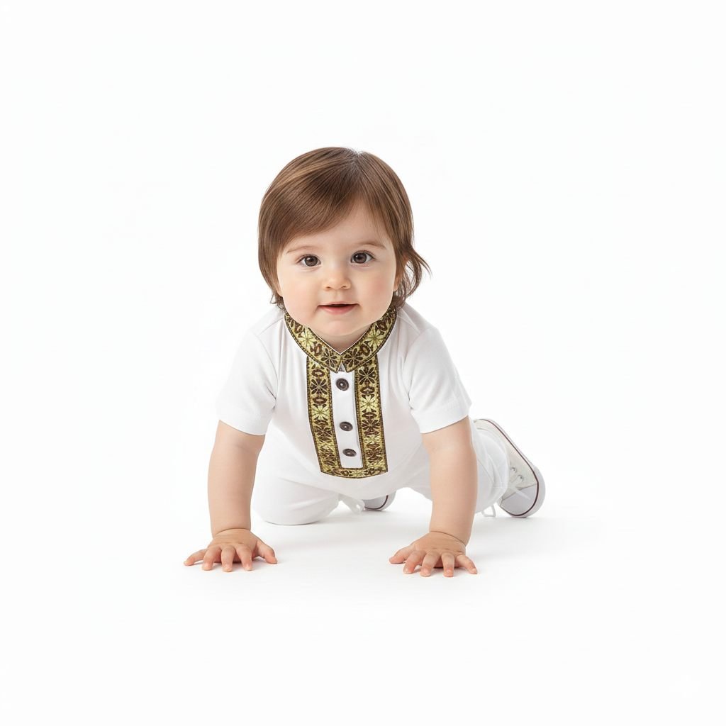 Baby Festive Traditional Wear White – photo 3