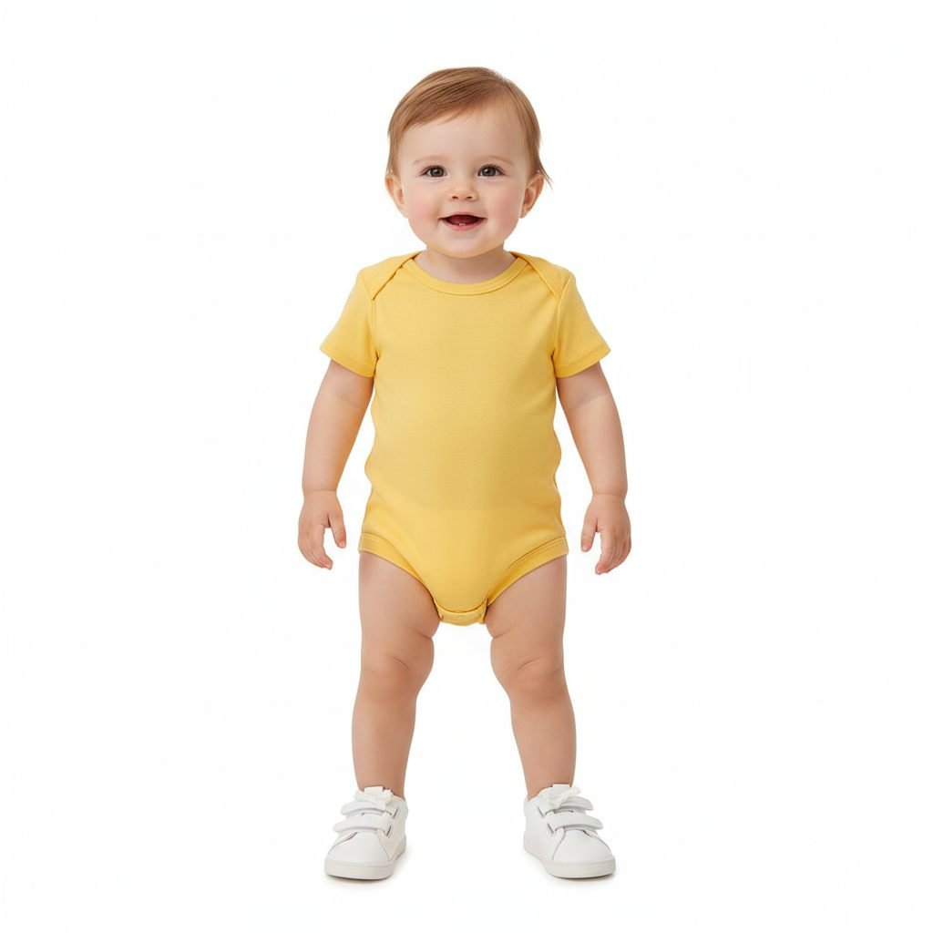 Baby Cotton Flowers Bodysuit Short Sleeve – photo 3