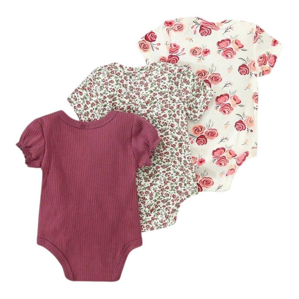 Summer Flower Baby Bodysuit Short Sleeve – photo 5