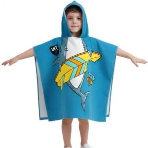 Shark Print Baby Bath Towel with Hood
